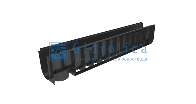 Лоток водоотводный Gidrolica Standart ЛВ-10.14,5.18,5 - пластиковый (802)