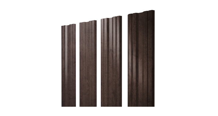 Штакетник Twin с прямым резом 0,45 Print Elite Antique Wood TwinColor