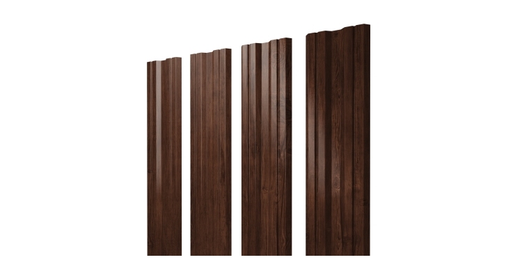 Штакетник Twin с прямым резом 0,45 Print Elite Cherry Wood TwinColor