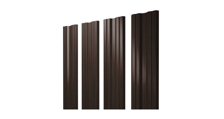 Штакетник Twin с прямым резом 0,45 Print Elite Coffee Wood TwinColor