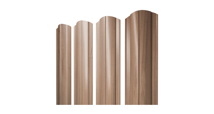 Штакетник Круглый фигурный 0,45 Print Elite Honey Wood TwinColor