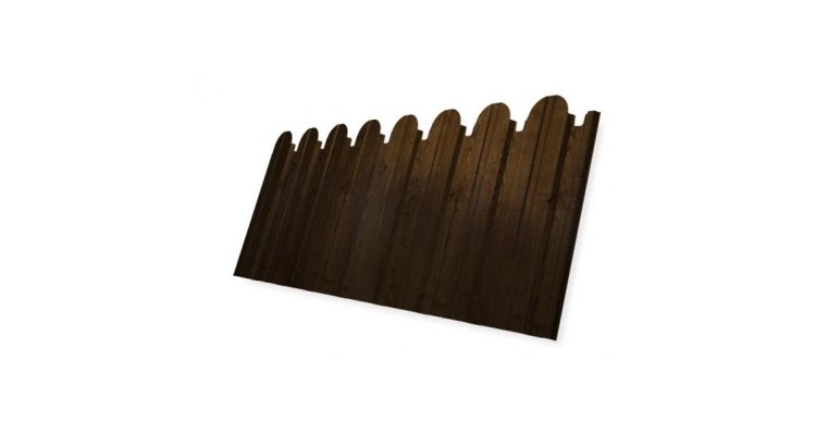 Профнастил С10B фигурный 0,45 Print Elite с пленкой Antique Wood TwinColor