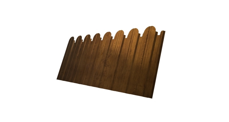 Профнастил С10B фигурный 0,45 Print Elite с пленкой Golden Wood TwinColor