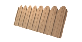 Профнастил С10B фигурный 0,45 Print Elite с пленкой Honey Wood TwinColor