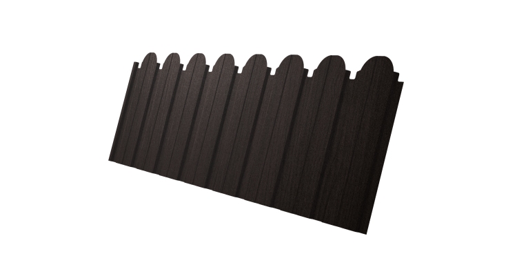 Профнастил С10B фигурный 0,45 Print Elite с пленкой Coffee Wood TwinColor