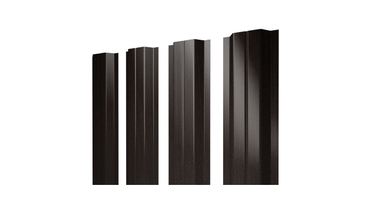 Штакетник П-образный A с прямым резом 0,45 Print Elite Coffee Wood TwinColor