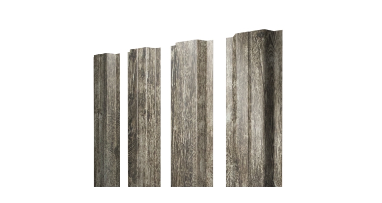 Штакетник П-образный A с прямым резом 0,45 Print Elite Nordic Wood TwinColor