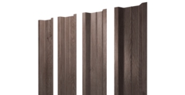 Штакетник П-образный В с прямым резом 0,45 Print Elite White Wood TwinColor