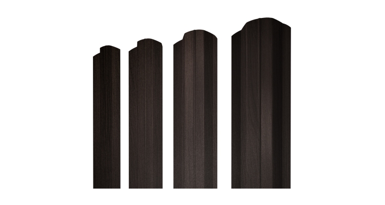 Штакетник М-образный B фигурный 0,45 Print Elite Coffee Wood TwinColor