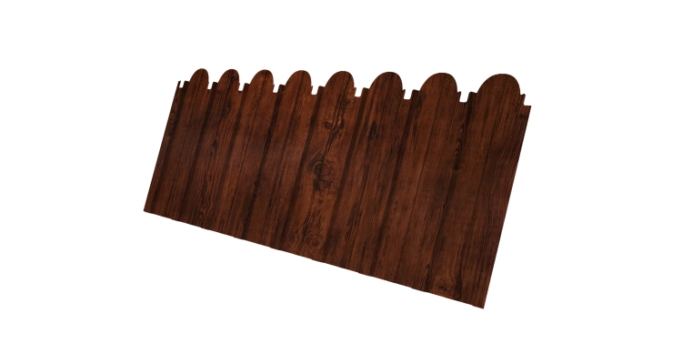 Профнастил С10A фигурный 0,45 Print Elite с пленкой Cherry Wood TwinColor