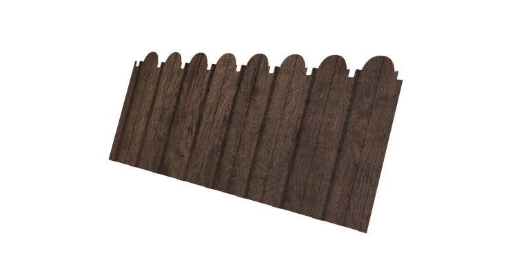 Профнастил С10A фигурный 0,45 Print Elite с пленкой Antique Wood TwinColor