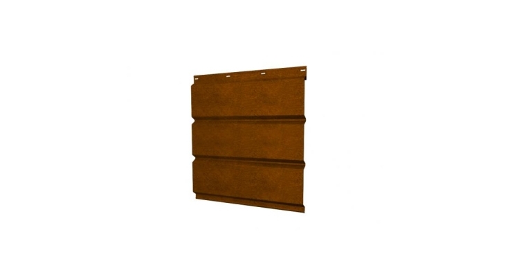Софит металлический без перфорации 0,45 Print Elite с пленкой Golden Wood TwinColor