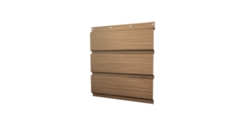 Софит металлический без перфорации 0,45 Print Elite с пленкой Honey Wood TwinColor