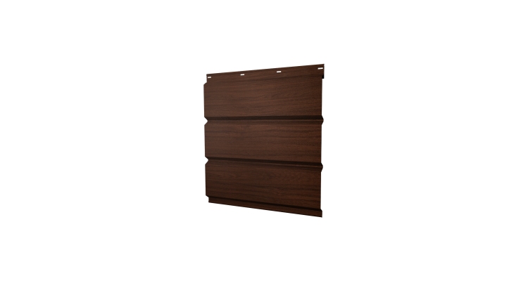 Софит металлический без перфорации 0,45 Print Elite с пленкой Choco Wood TwinColor