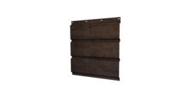 Софит металлический без перфорации 0,45 Print Premium с пленкой Antique Wood TwinColor