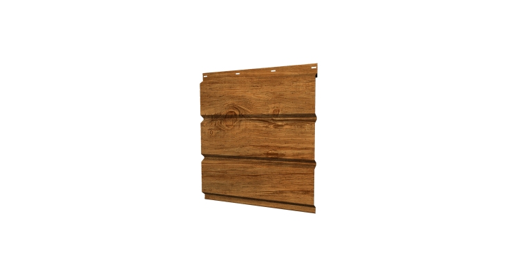 Софит металлический полная перфорация 0,45 Print Elite с пленкой Golden Wood TwinColor