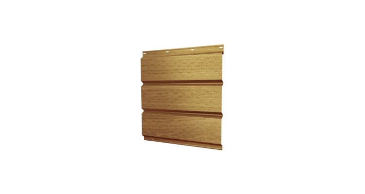 Софит металлический полная перфорация 0,45 Print Elite с пленкой Honey Wood TwinColor