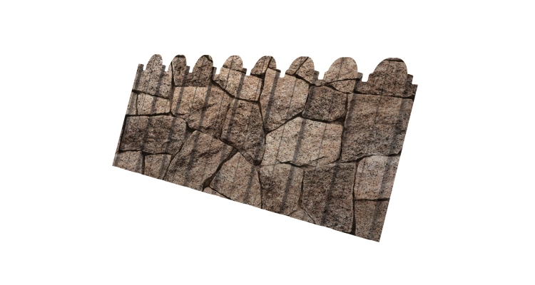 Профнастил С10B фигурный 0,45 Print Elite с пленкой King Stone TwinColor