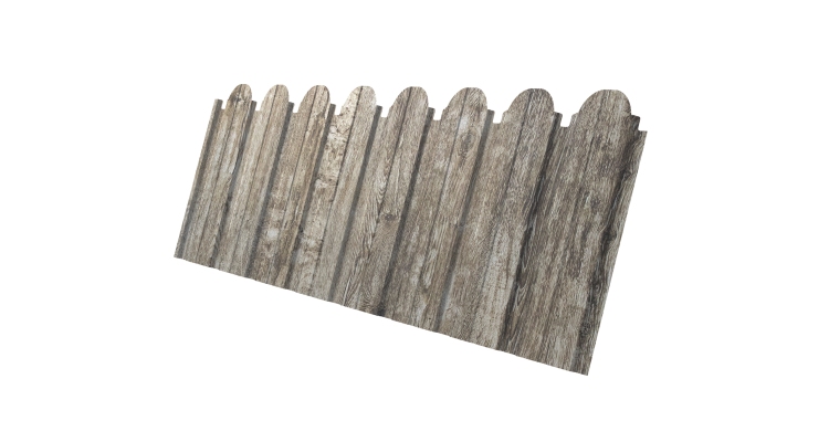 Профнастил С10B фигурный 0,45 Print Elite с пленкой Nordic Wood TwinColor