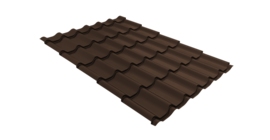 Металлочерепица классик Grand Line 0.45 Drap TwinColor RAL 8017 шоколад