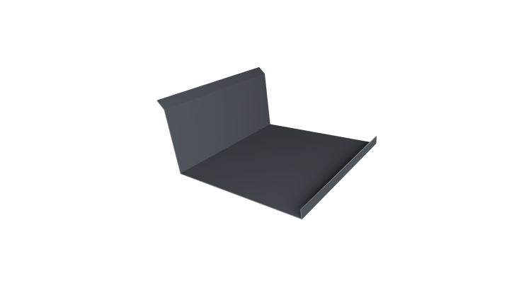Планка примыкания нижняя 20х122х260х15 0,5 PurPro с пленкой RAL 7024 мокрый асфальт (2м)