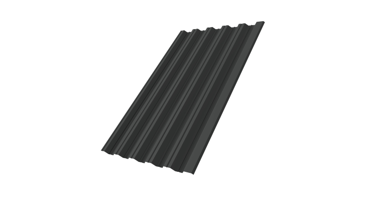Профнастил НС35R 0,5 Satin Matt RAL 7016 антрацитово-серый