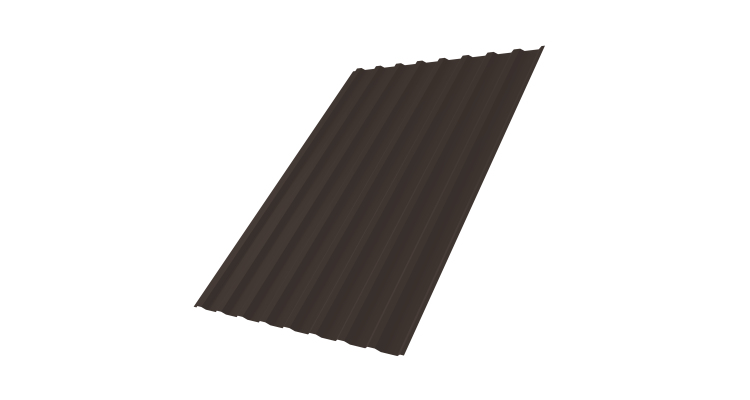 Профнастил С20B 0,5 Velur X RR 32 темно-коричневый