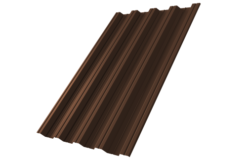 Профнастил НС44 0,5 Satin Matt RAL 8017 шоколад