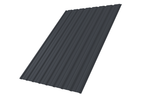 Профнастил С10B 0.5 Satin Matt TX RAL 7024 мокрый асфальт