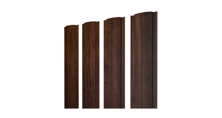 Штакетник Полукруглый Slim с прямым резом 0,45 Print Premium Cherry Wood Fresh TwinColor