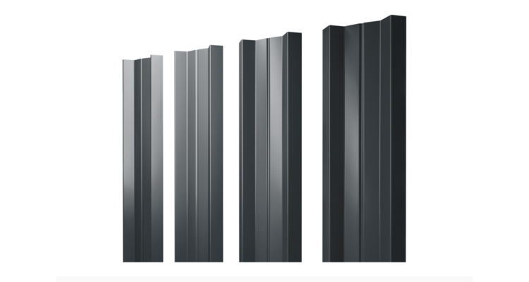 Штакетник М-образный А с прямым резом 0.45 Drap TX RAL 7016 антрацитово-серый
