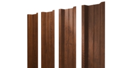 Штакетник П-образный В с прямым резом 0,4 Print Premium Golden Wood Fresh TwinColor
