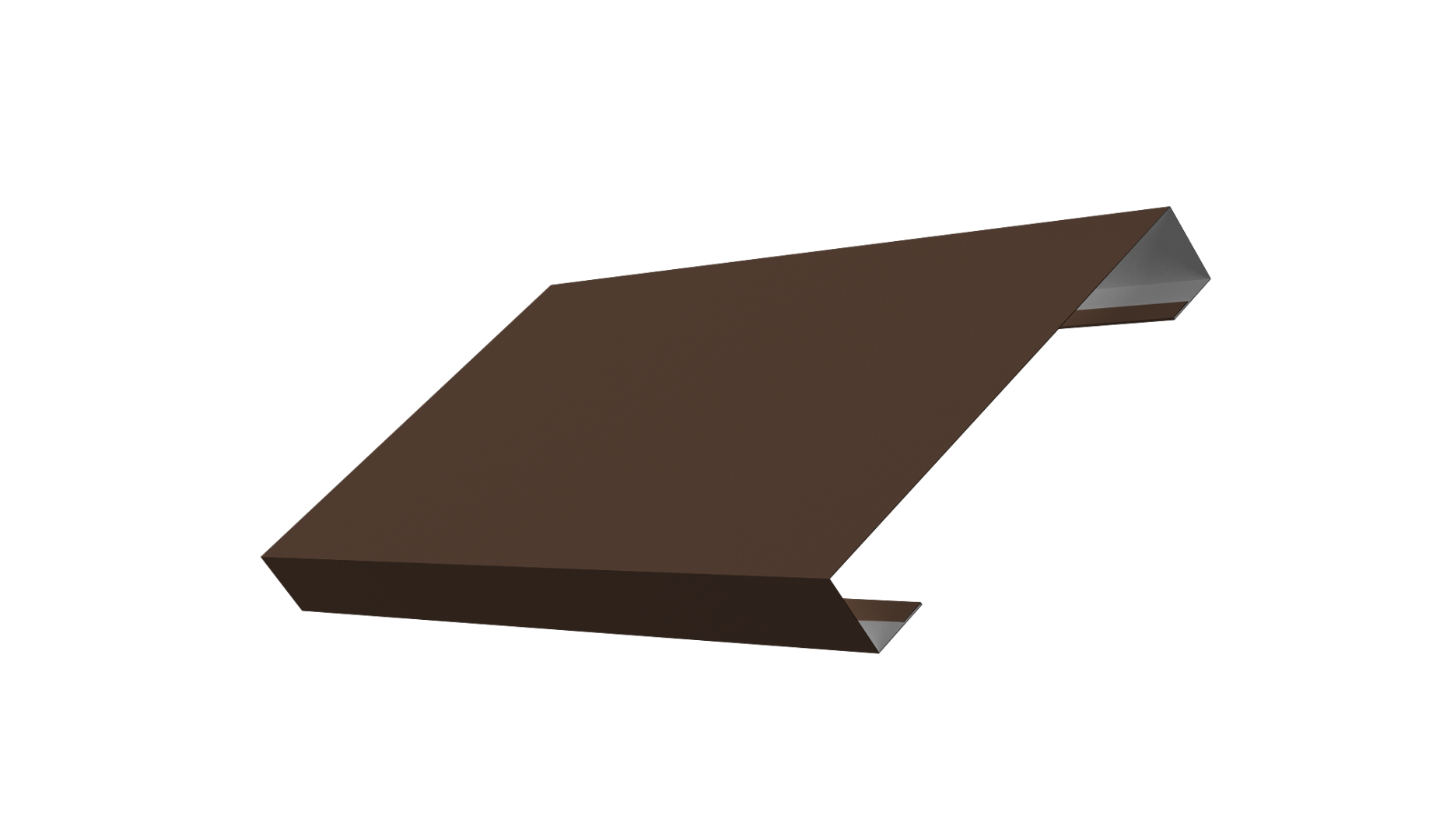 Ламель лицевая 125 забора жалюзи Texas 0.5 Satin Matt с пленкой RAL 8017 шоколад