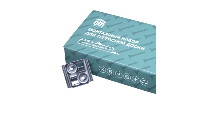 Набор монтажный CM Decking НС (45 рядных клипс из нержавеющей стали)