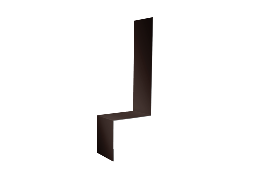 Планка примыкание боковое фальц 0,5 PE с пленкой RAL 8017 шоколад (3м)