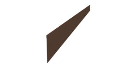 Ламель забора жалюзи Palermo стартовая/финишная для калиток и ворот 0,45 Drap TX RAL 8017 шоколад