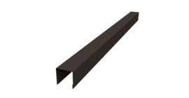 Планка вертикальная лицевая для забора жалюзи Palermo 0,5 Atlas X RR 32 темно-коричневый (1,8м)