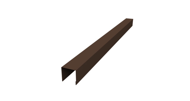 Планка вертикальная лицевая для забора жалюзи Palermo 0,45 PE-Double RAL 8017 шоколад (1,8м)