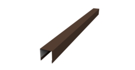 Планка вертикальная лицевая для забора жалюзи Palermo 0,5 Drap TX RAL 8017 шоколад (2м)