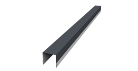 Планка вертикальная обратная для забора жалюзи Palermo 0,5 PurPro RAL 7024 мокрый асфальт (1,8м)