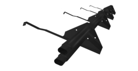 Снегозадержатель трубчатый для натуральной черепицы Стандарт RAL 9005 3м (профиль до 50мм)