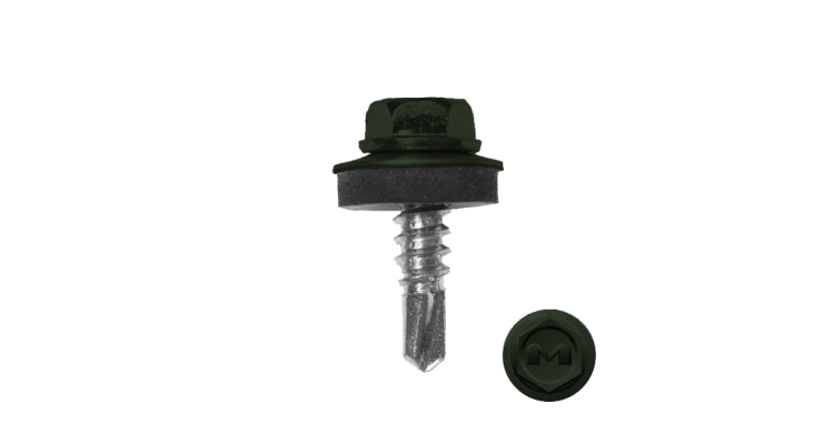 Саморез по металлу Daxmer 5,5х19 RAL 6020 (250) сверло №3