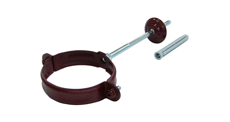 Хомут трубы GL PU 90 мм RAL 3005 красное вино